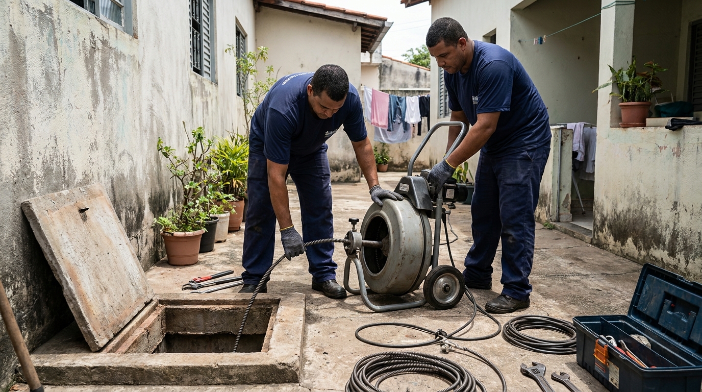 Desentupimento de Coluna Sanitária em Niterói‑RJ